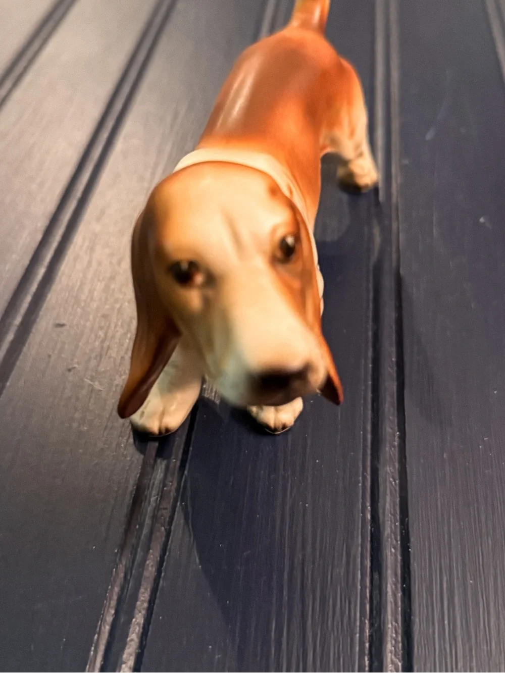 Vintage Japanese Beagle Figurine — Hand-Painted Ceramic